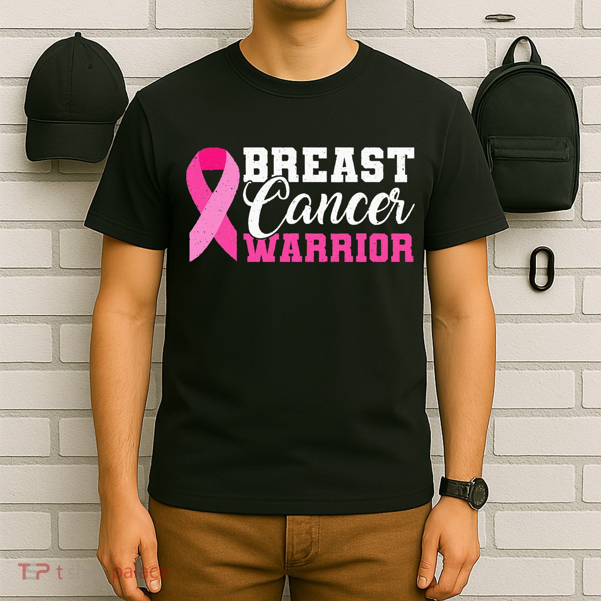 Breast Cancer Warrior Pink Ribbon T-Shirt