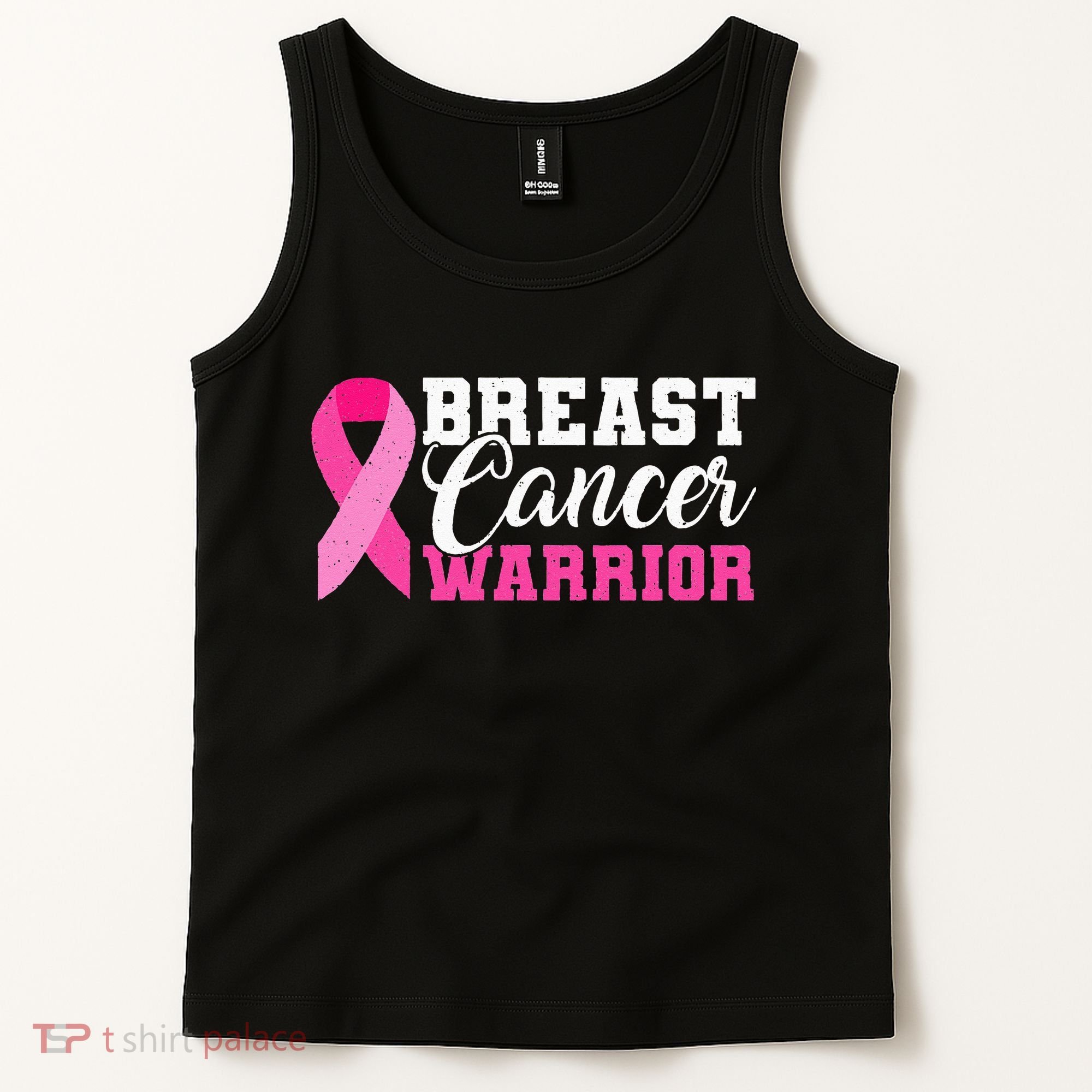 Breast Cancer Warrior Pink Ribbon Tank Top