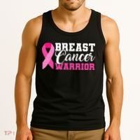 Breast Cancer Warrior Pink Ribbon Tank Top thumb 3