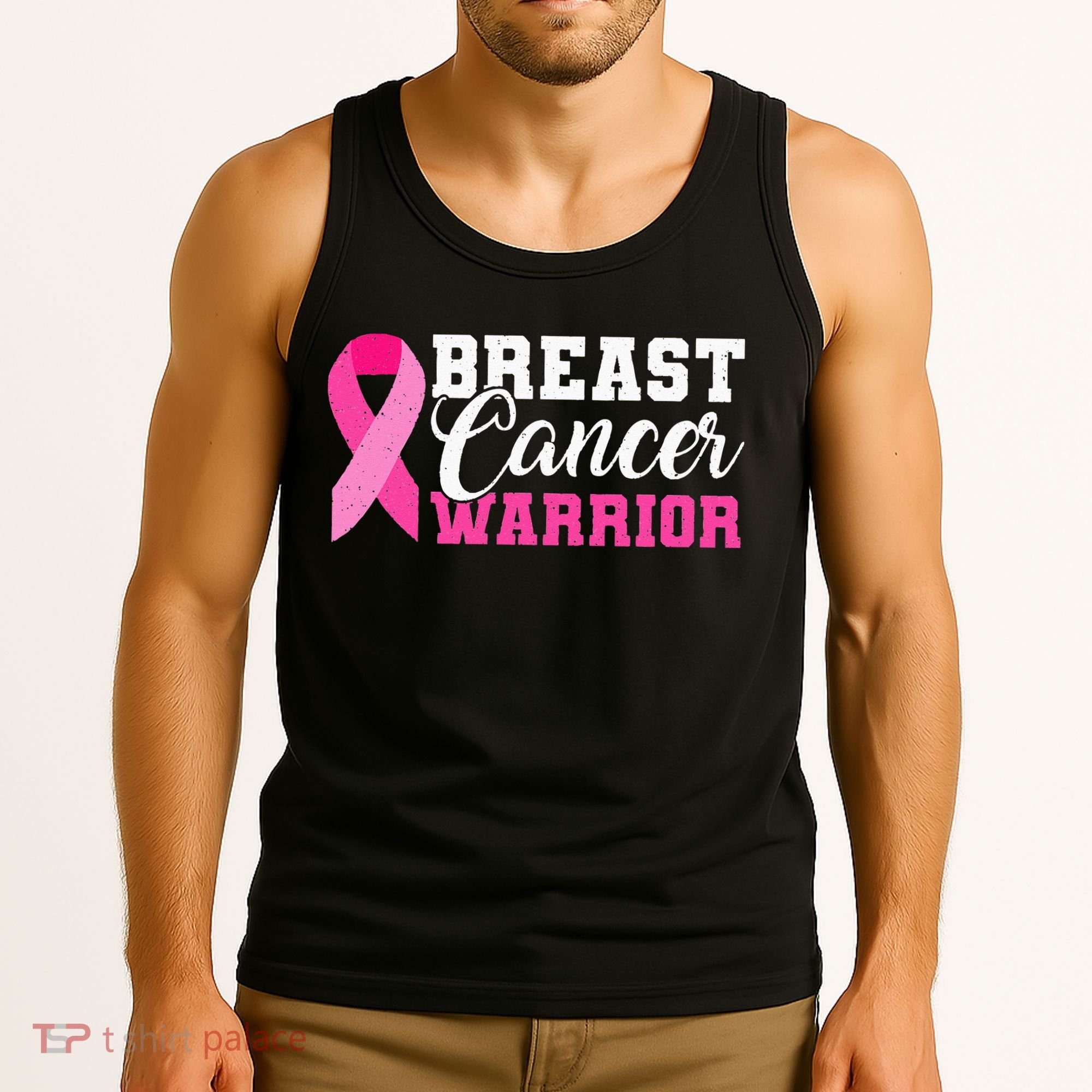 Breast Cancer Warrior Pink Ribbon Tank Top