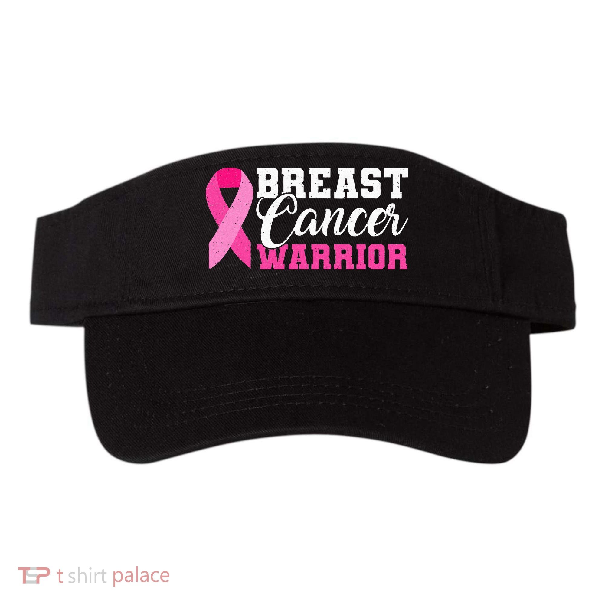 Breast Cancer Warrior Pink Ribbon Visor