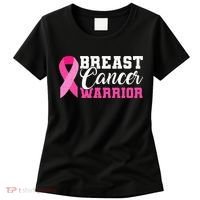 Breast Cancer Warrior Pink Ribbon Women's T-Shirt thumb 0