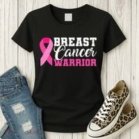Breast Cancer Warrior Pink Ribbon Women's T-Shirt thumb 3