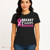 Breast Cancer Warrior Pink Ribbon Women's T-Shirt thumb 4