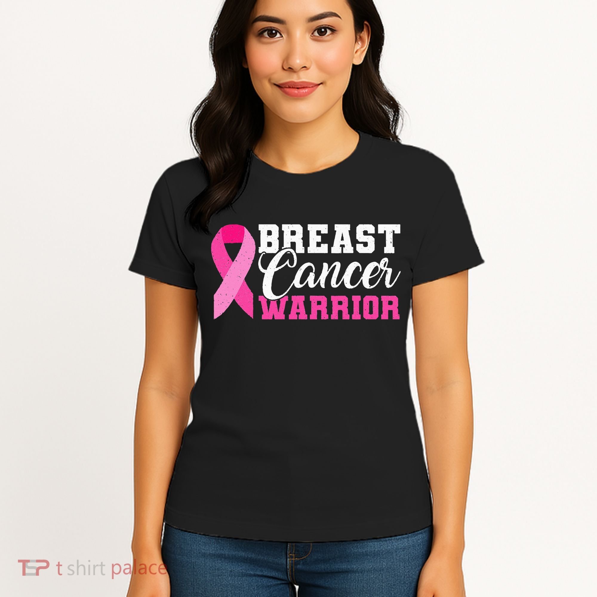Breast Cancer Warrior Pink Ribbon Women's T-Shirt