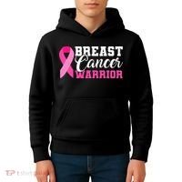 Breast Cancer Warrior Pink Ribbon Kids Hoodie thumb 4