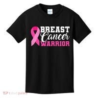Breast Cancer Warrior Pink Ribbon Kids T-Shirt thumb 0