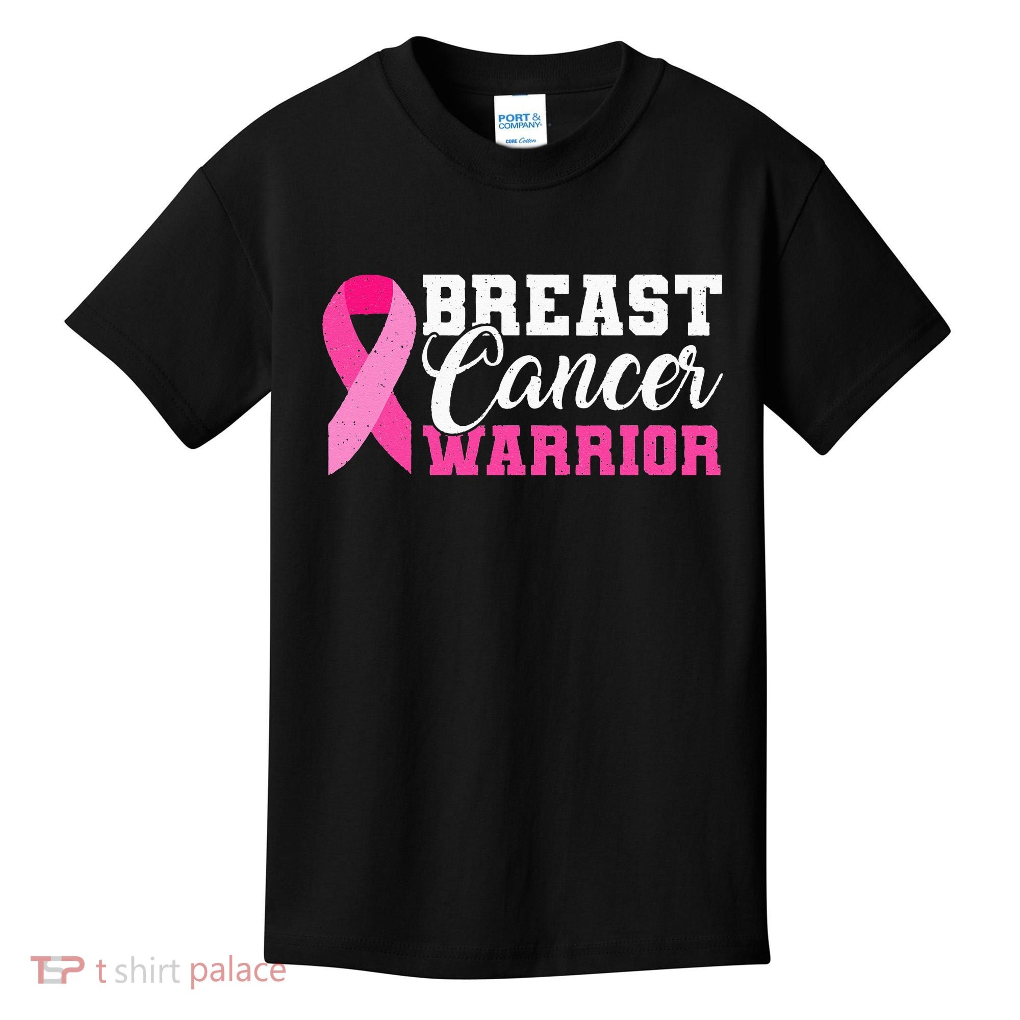 Breast Cancer Warrior Pink Ribbon Kids T-Shirt