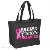 Breast Cancer Warrior Pink Ribbon Tote Bag thumb 2