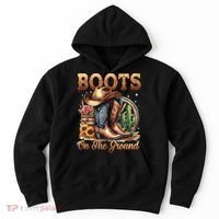 Boot Cowboy Western Cowgirl Linedance  Hoodie thumb 0