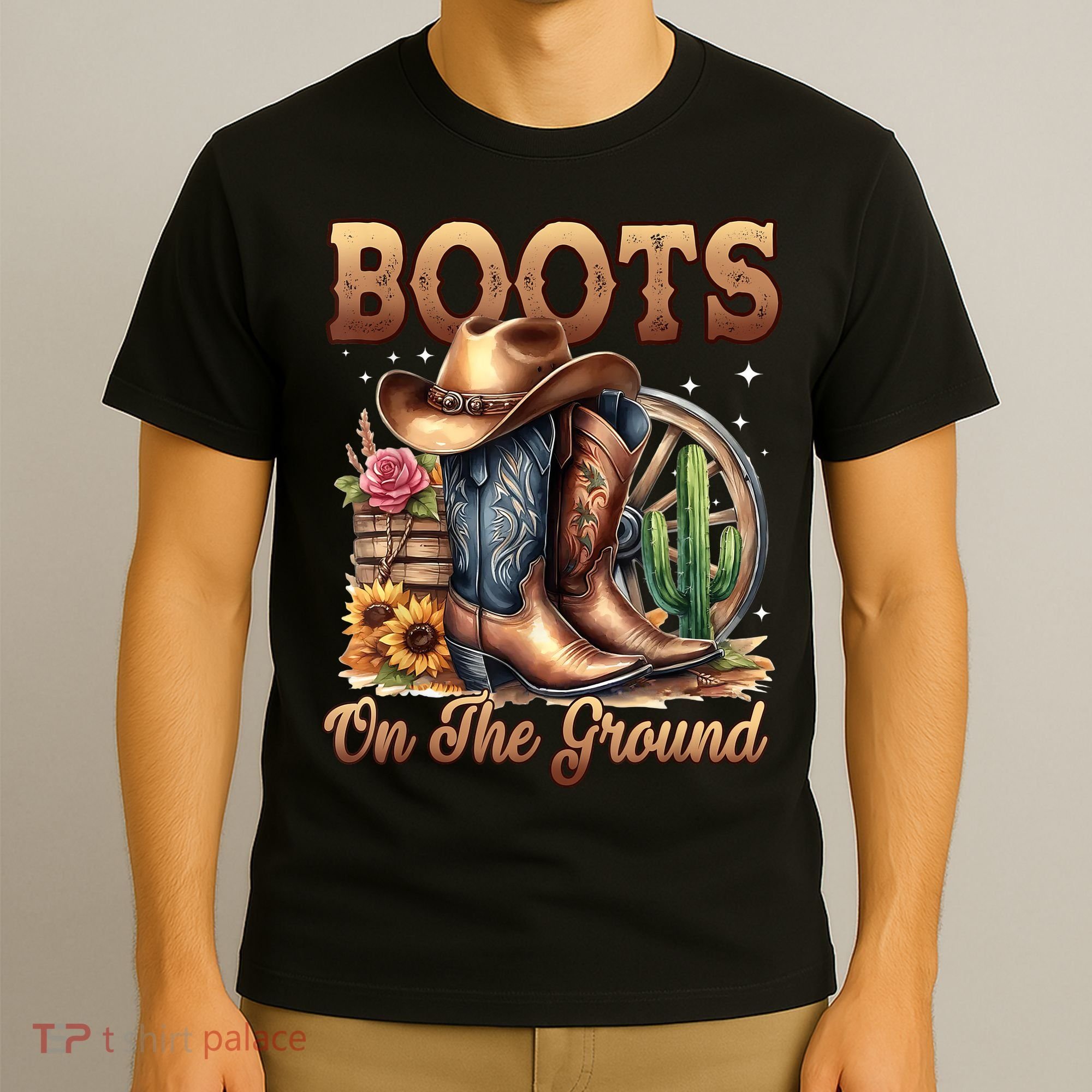 Boot Cowboy Western Cowgirl Linedance  T-Shirt