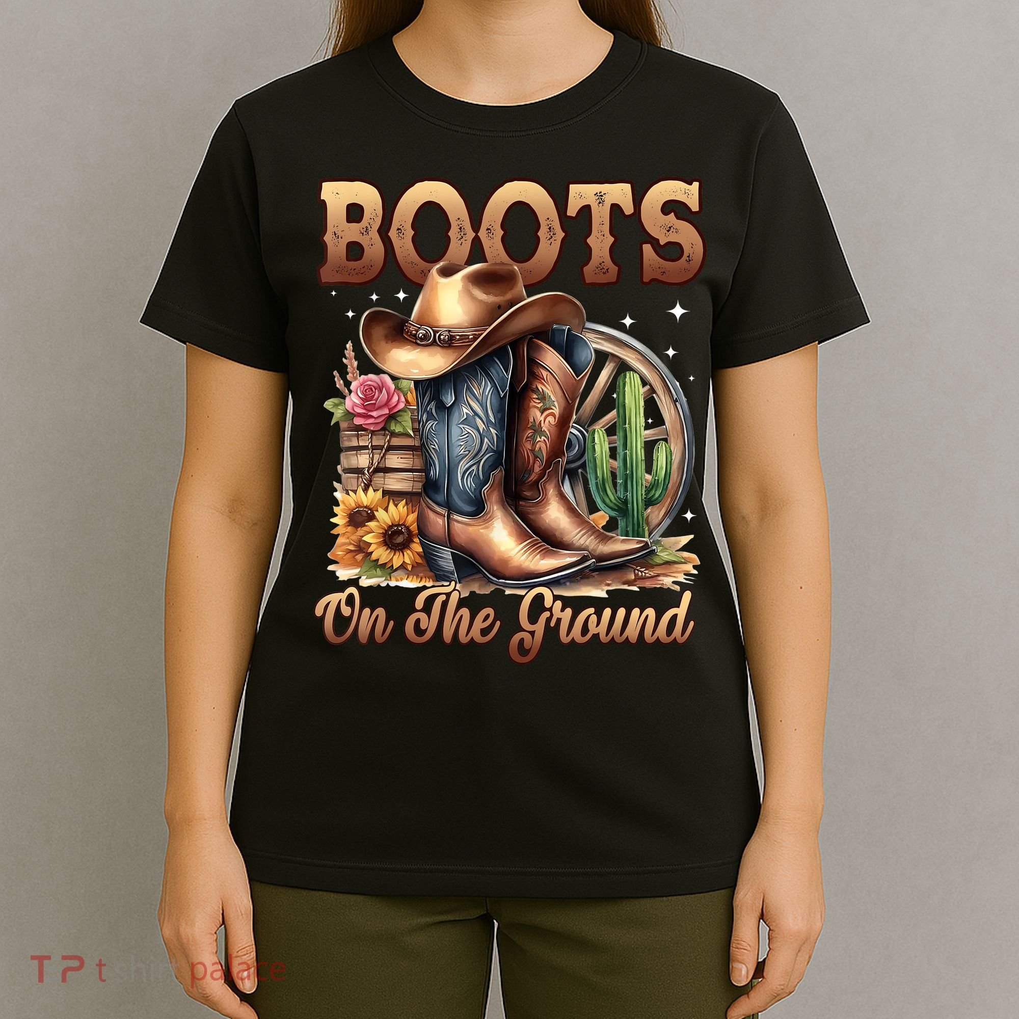 Boot Cowboy Western Cowgirl Linedance  T-Shirt