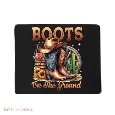 Boot Cowboy Western Cowgirl Linedance  Mousepad