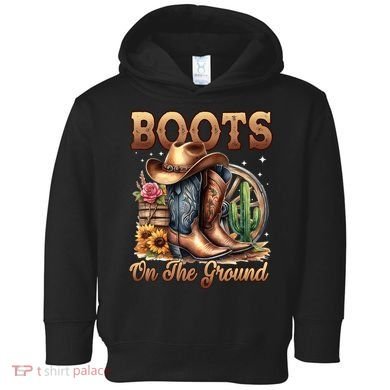 Boot Cowboy Western Cowgirl Linedance  Toddler Hoodie