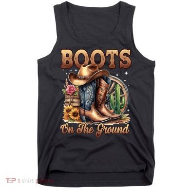 Boot Cowboy Western Cowgirl Linedance  Tank Top