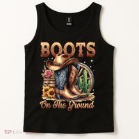 Boot Cowboy Western Cowgirl Linedance  Tank Top thumb 2