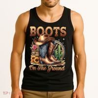 Boot Cowboy Western Cowgirl Linedance  Tank Top thumb 3