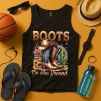 Boot Cowboy Western Cowgirl Linedance  Tank Top thumb 4