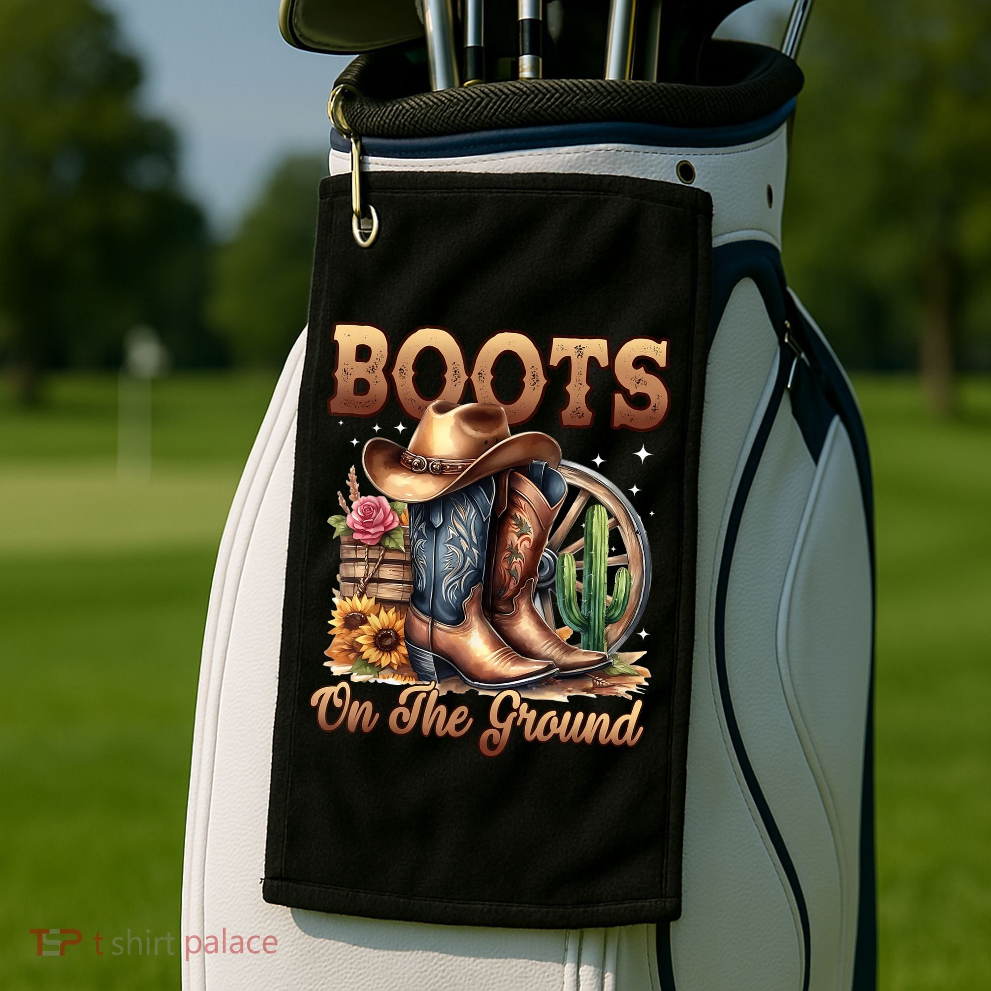 Boot Cowboy Western Cowgirl Linedance  Golf Towel