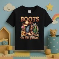 Boot Cowboy Western Cowgirl Linedance  Toddler T-Shirt thumb 3