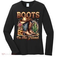 Boot Cowboy Western Cowgirl Linedance  Women's Long Sleeve Shirt thumb 0