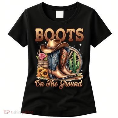 Boot Cowboy Western Cowgirl Linedance  Women's T-Shirt