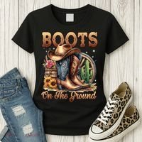 Boot Cowboy Western Cowgirl Linedance  Women's T-Shirt thumb 3