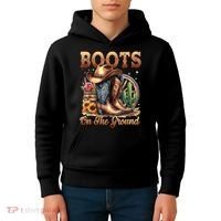 Boot Cowboy Western Cowgirl Linedance  Kids Hoodie thumb 4
