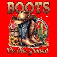 Boot Cowboy Western Cowgirl Linedance  Santa Hat thumb 1