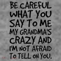 Be Careful What You Say To Me My Grandmas Crazy Funny Family Toddler Hoodie thumb 2