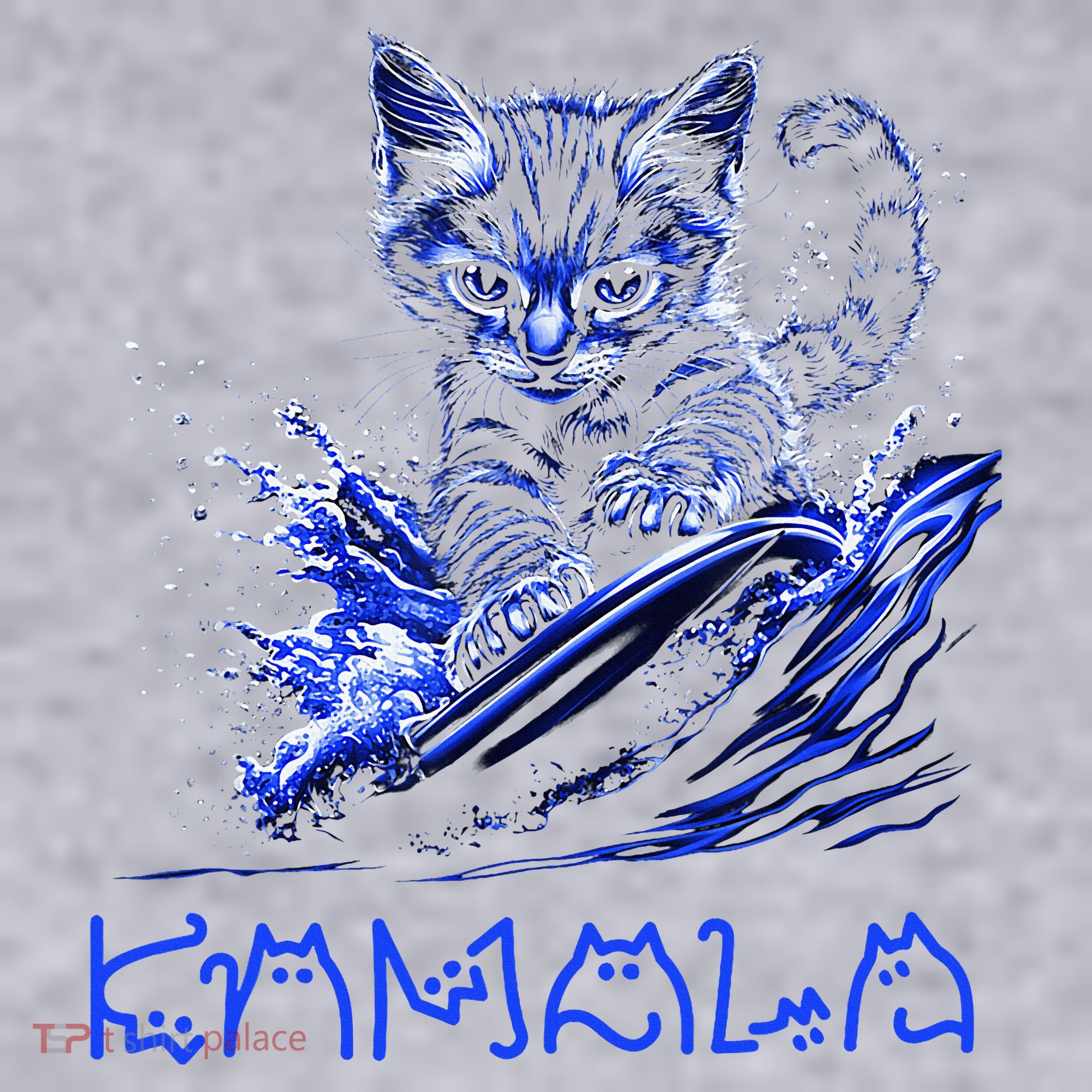 Blue Cats Wave For Kamala Funny Kamala Harris Cat Ladies Women's Sweatshirt