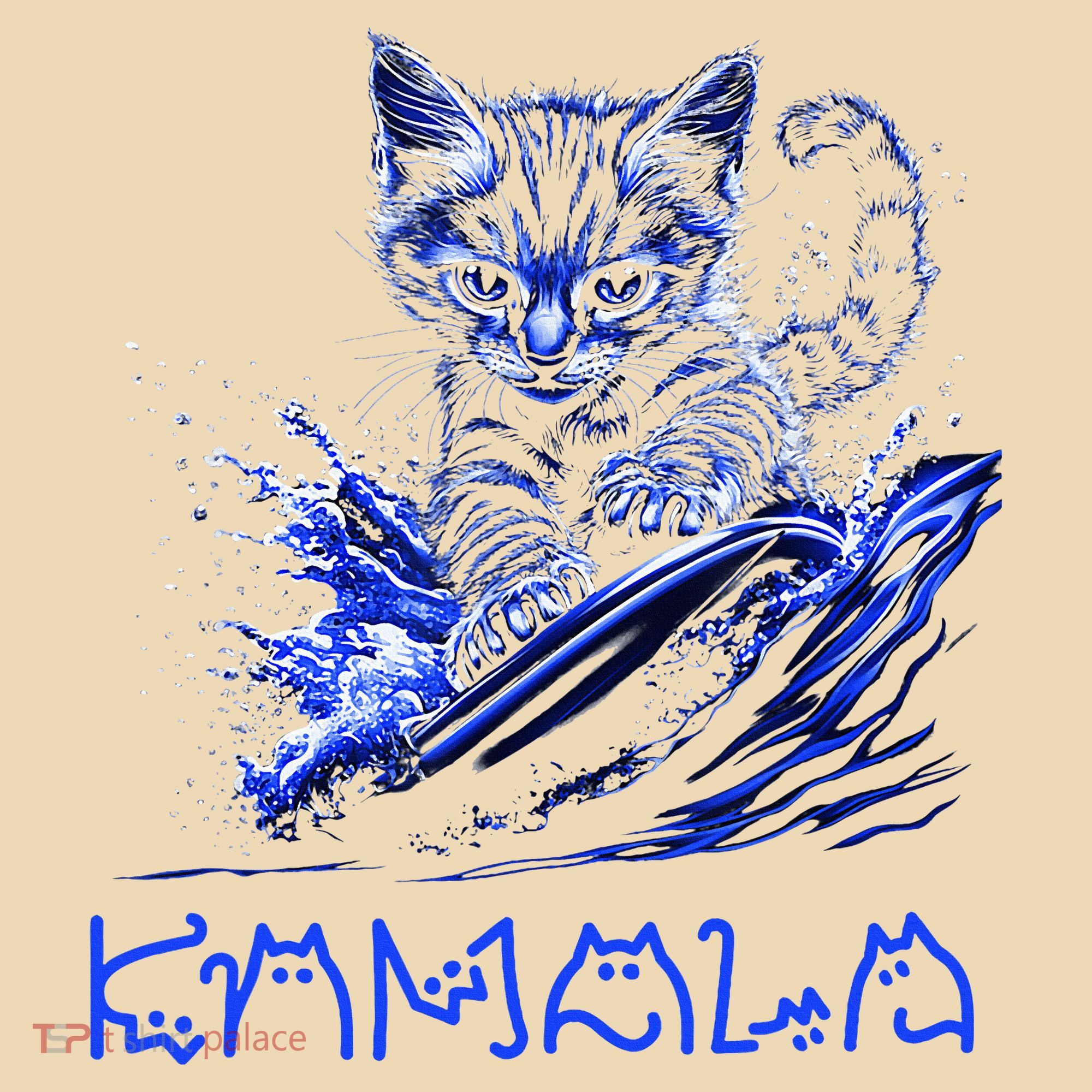 Blue Cats Wave For Kamala Funny Kamala Harris Cat Ladies Tote Bag
