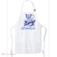 Blue Cats Wave For Kamala Funny Kamala Harris Cat Ladies Apron thumb 0