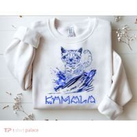 Blue Cats Wave For Kamala Funny Kamala Harris Cat Ladies Sweatshirt thumb 2