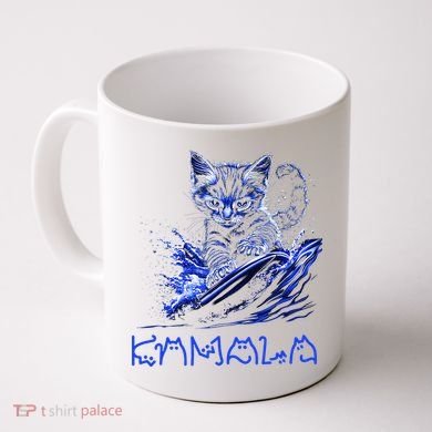 Blue Cats Wave For Kamala Funny Kamala Harris Cat Ladies Coffee Mug
