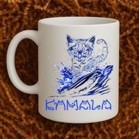 Blue Cats Wave For Kamala Funny Kamala Harris Cat Ladies Coffee Mug thumb 2