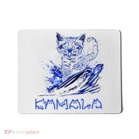 Blue Cats Wave For Kamala Funny Kamala Harris Cat Ladies Mousepad thumb 0