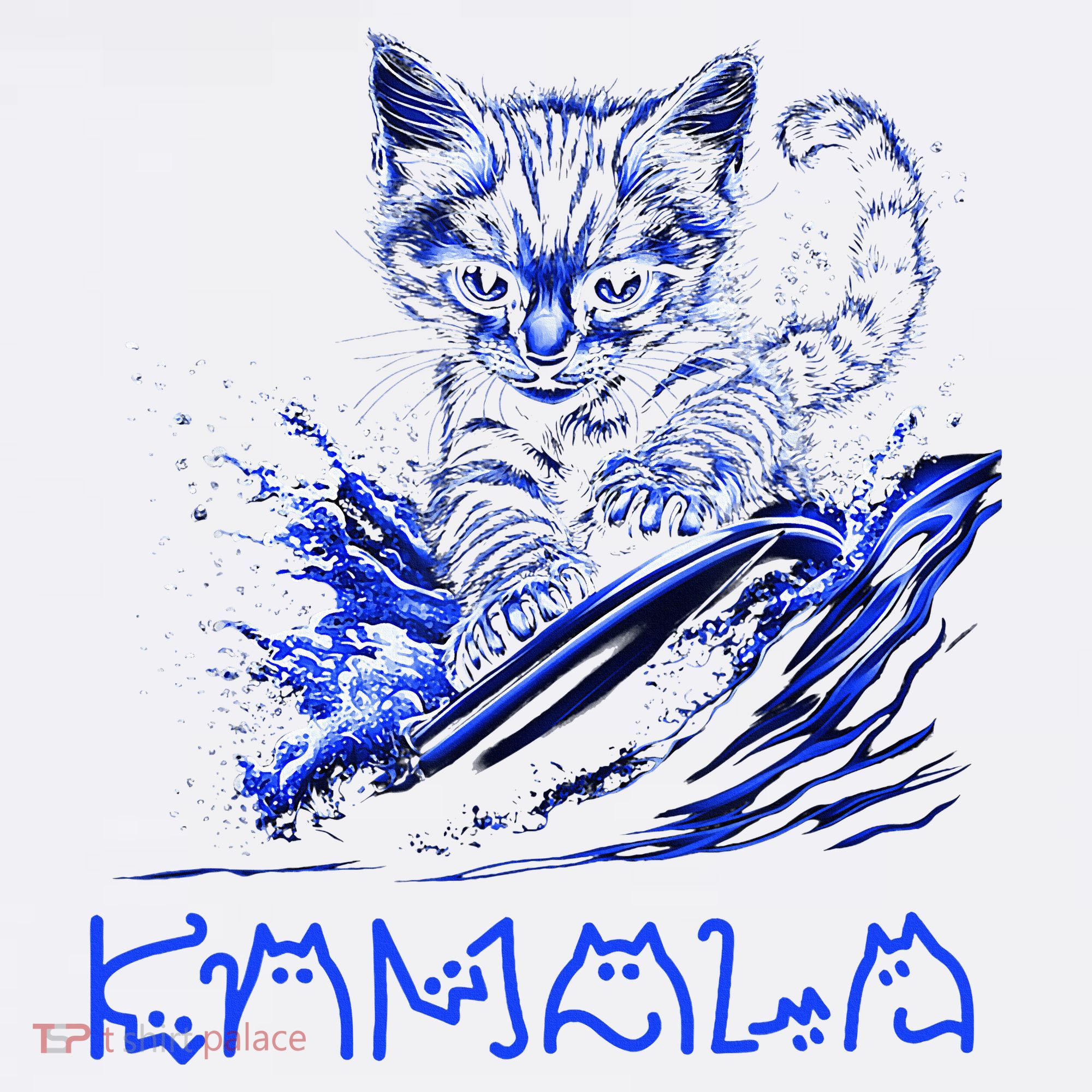 Blue Cats Wave For Kamala Funny Kamala Harris Cat Ladies Women's Tank Top