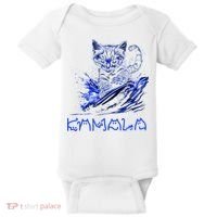 Blue Cats Wave For Kamala Funny Kamala Harris Cat Ladies Baby Bodysuit thumb 0