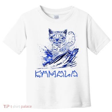Blue Cats Wave For Kamala Funny Kamala Harris Cat Ladies Toddler T-Shirt