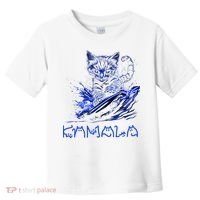 Blue Cats Wave For Kamala Funny Kamala Harris Cat Ladies Toddler T-Shirt thumb 0