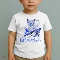 Blue Cats Wave For Kamala Funny Kamala Harris Cat Ladies Toddler T-Shirt thumb 2