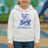 Blue Cats Wave For Kamala Funny Kamala Harris Cat Ladies Kids Hoodie thumb 3