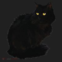 Black Cat Women Spooky Yellow Eyes Halloween Cat Hat thumb 2