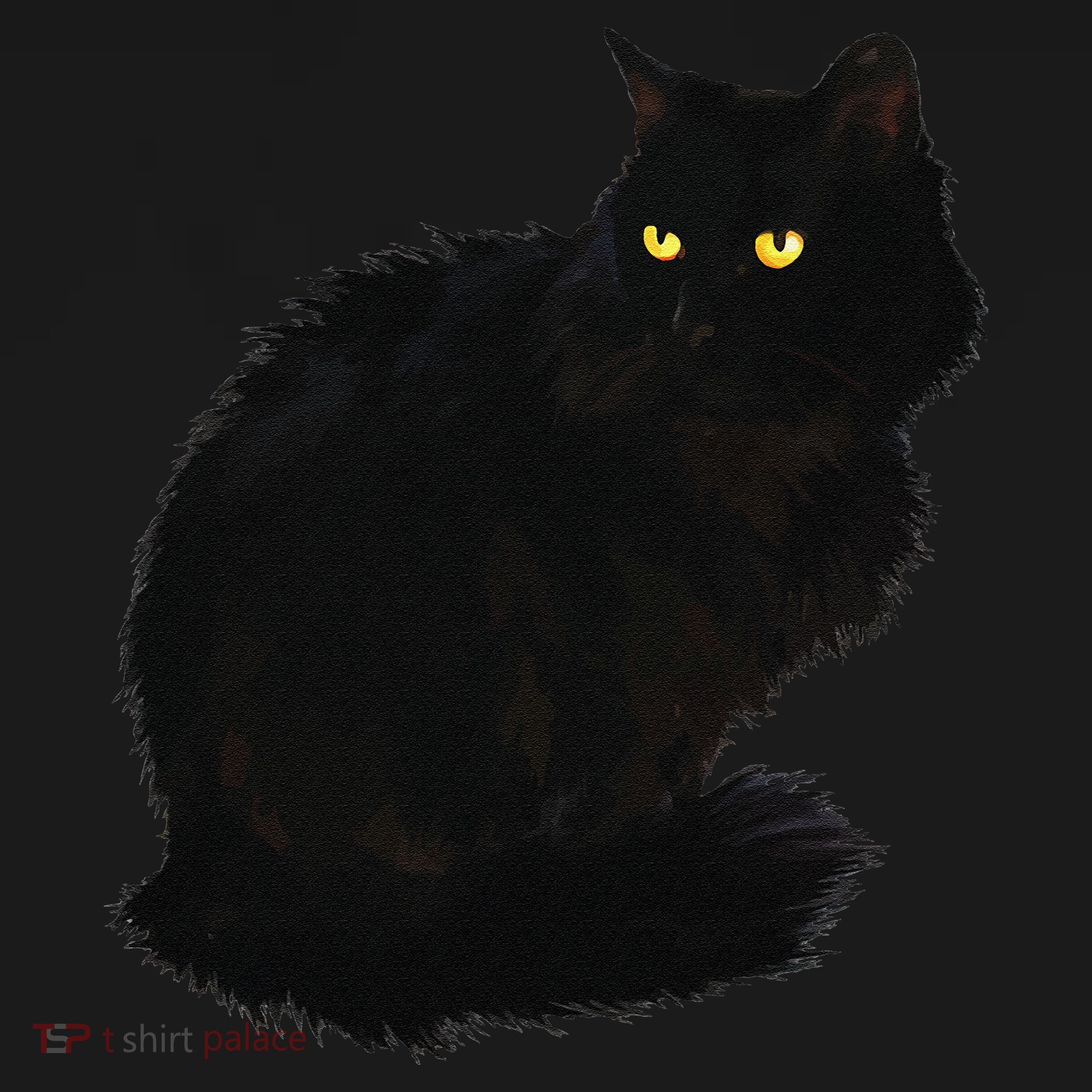 Black Cat Women Spooky Yellow Eyes Halloween Cat Women's T-Shirt