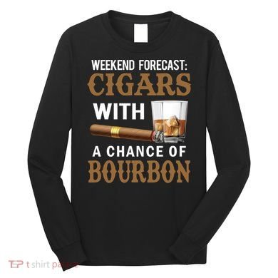 Bourbon, Cigar, Whiskey, Alcohol, Funny Long Sleeve Shirt