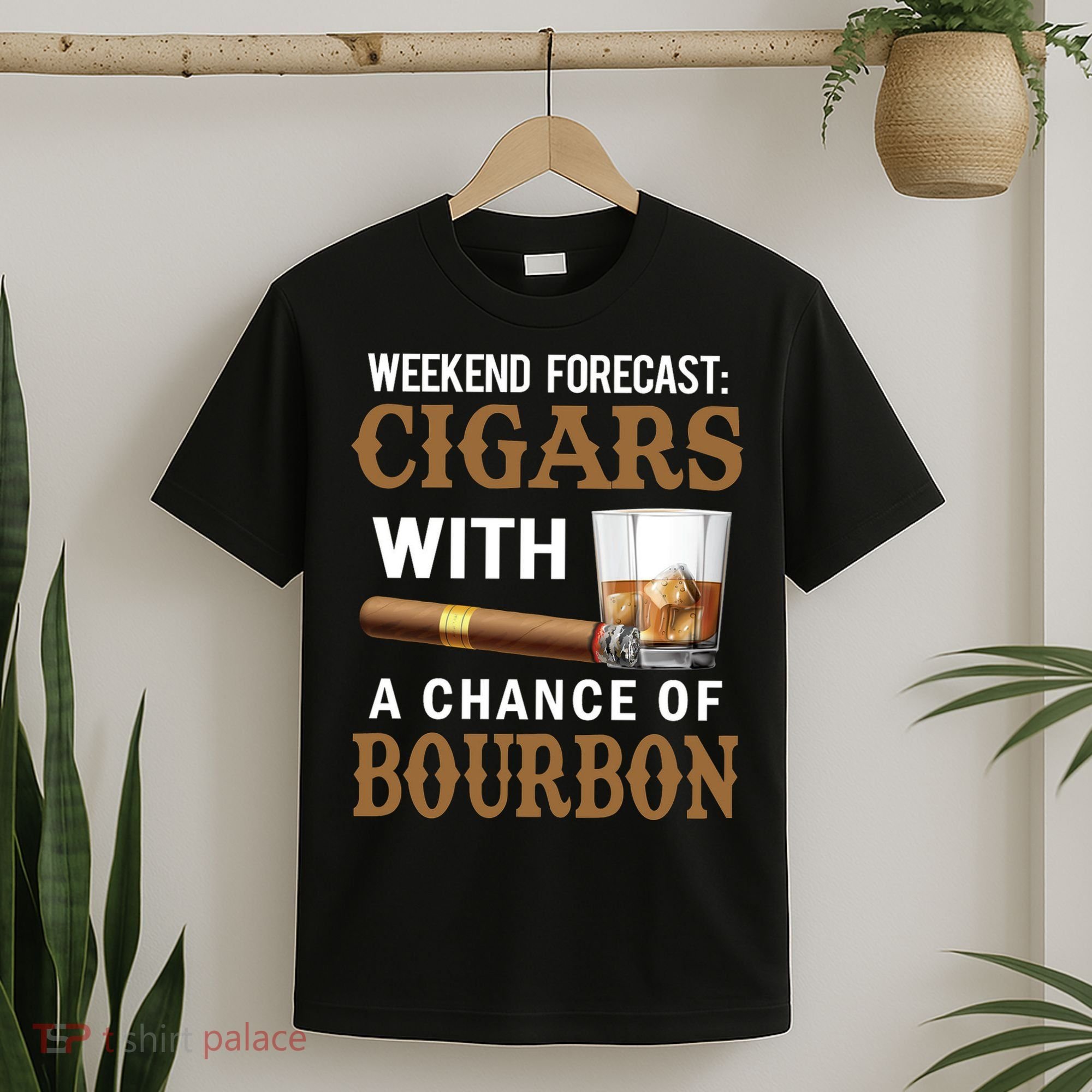 Bourbon, Cigar, Whiskey, Alcohol, Funny T-Shirt
