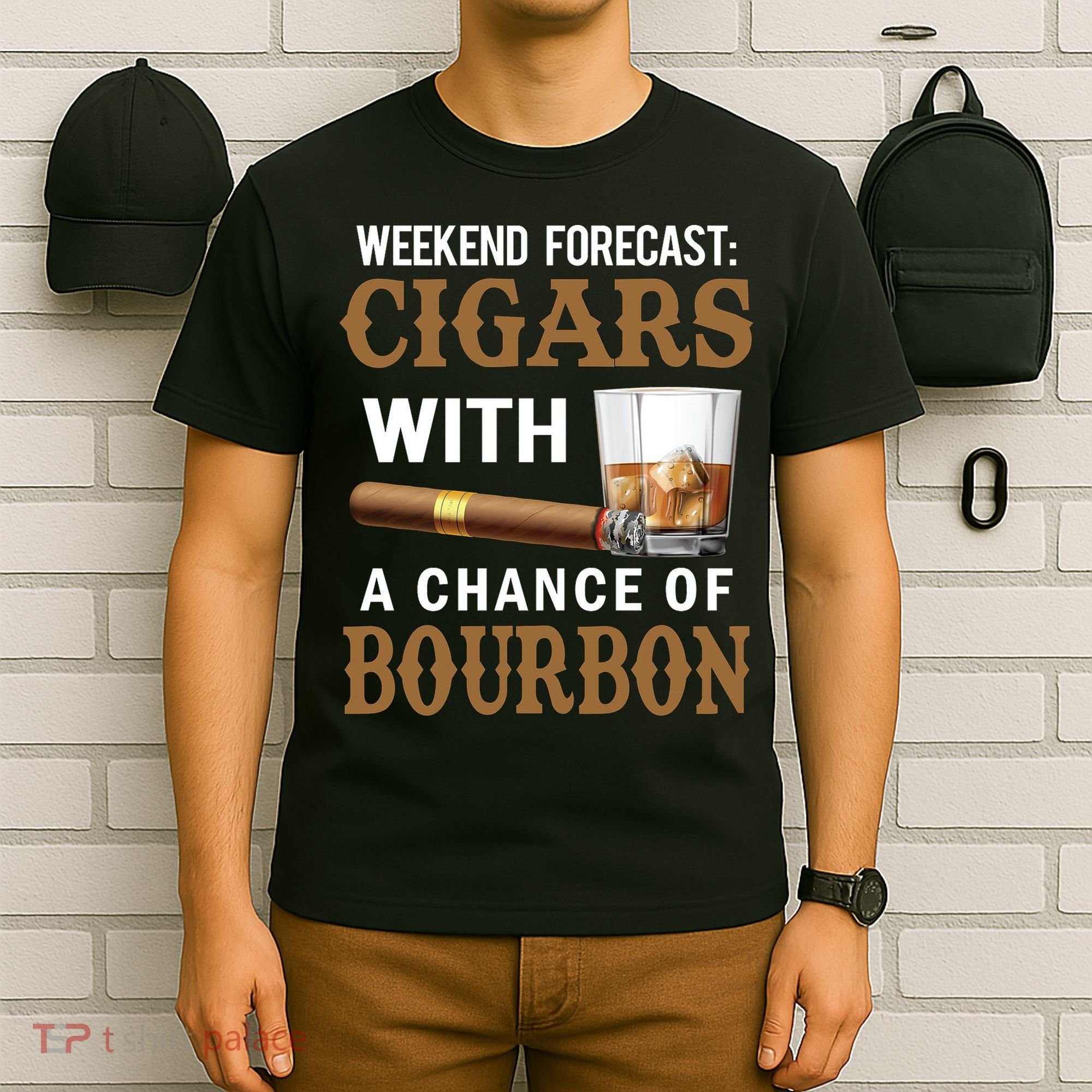 Bourbon, Cigar, Whiskey, Alcohol, Funny T-Shirt