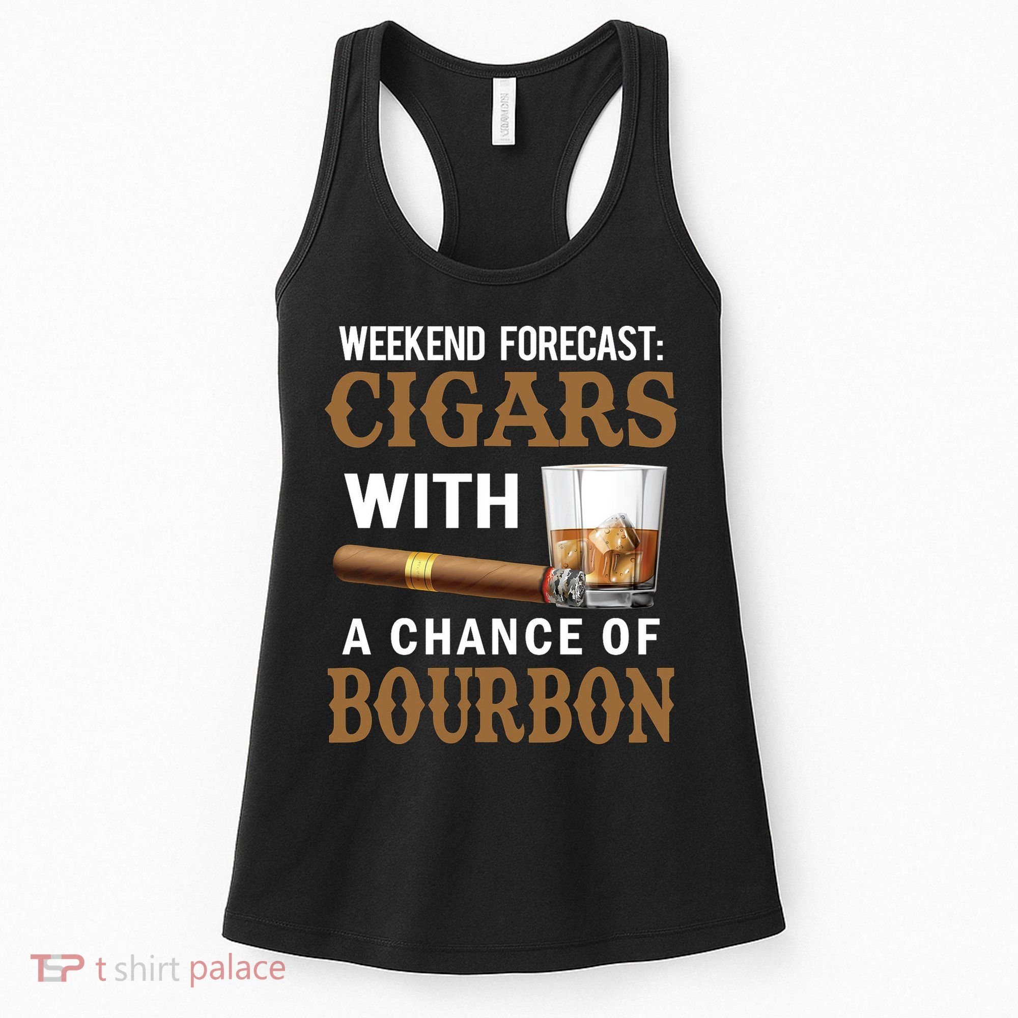 Bourbon, Cigar, Whiskey, Alcohol, Funny Women's Tank Top