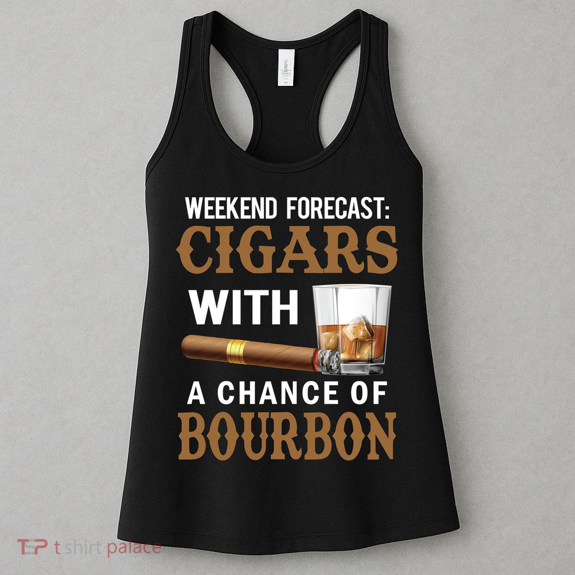 Bourbon, Cigar, Whiskey, Alcohol, Funny Women's Tank Top